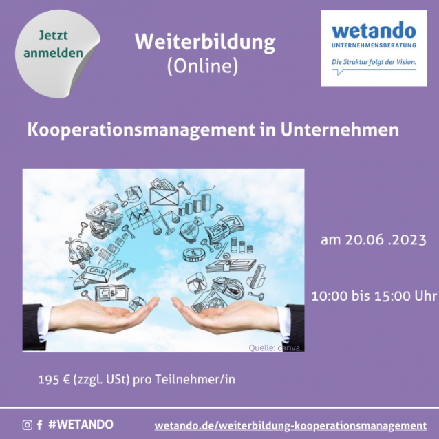 Seminar zum Thema Kooperationsmanagement am 20.06.2023