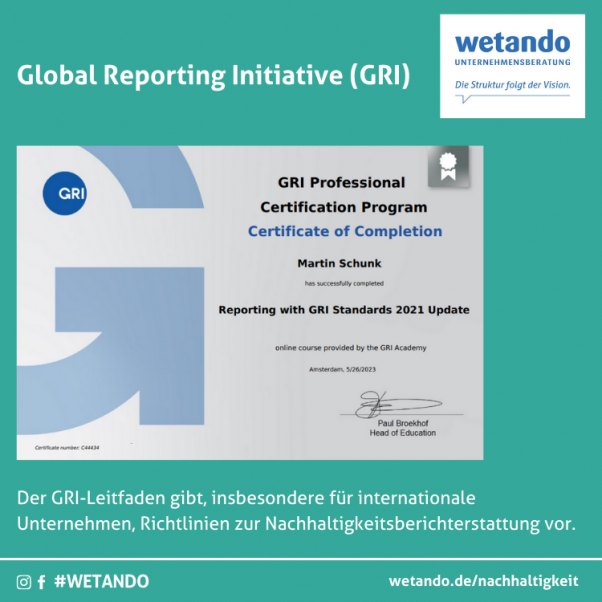 Global Reporting Initiative (GRI) für Unternehmen