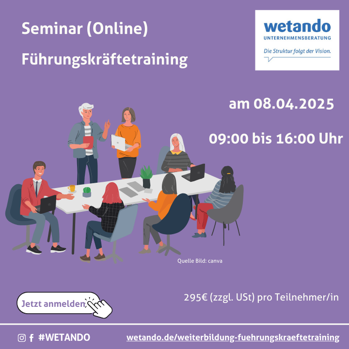 Seminar Führungskräftetraining am 08.04.2025