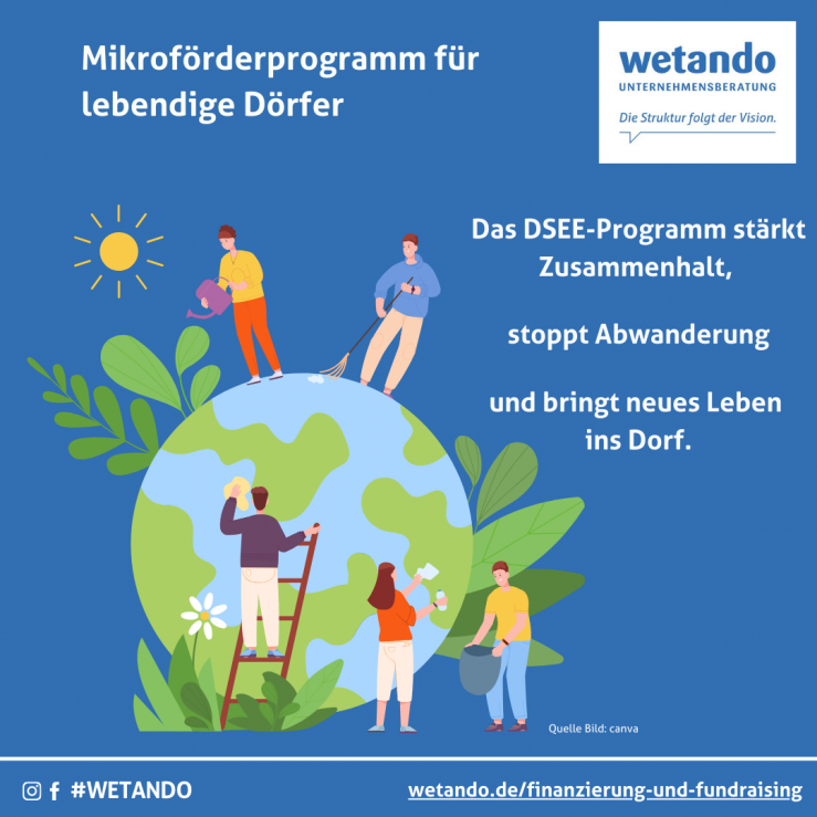 DSEE-Mikroförderung einfach beantragen - mit wetando