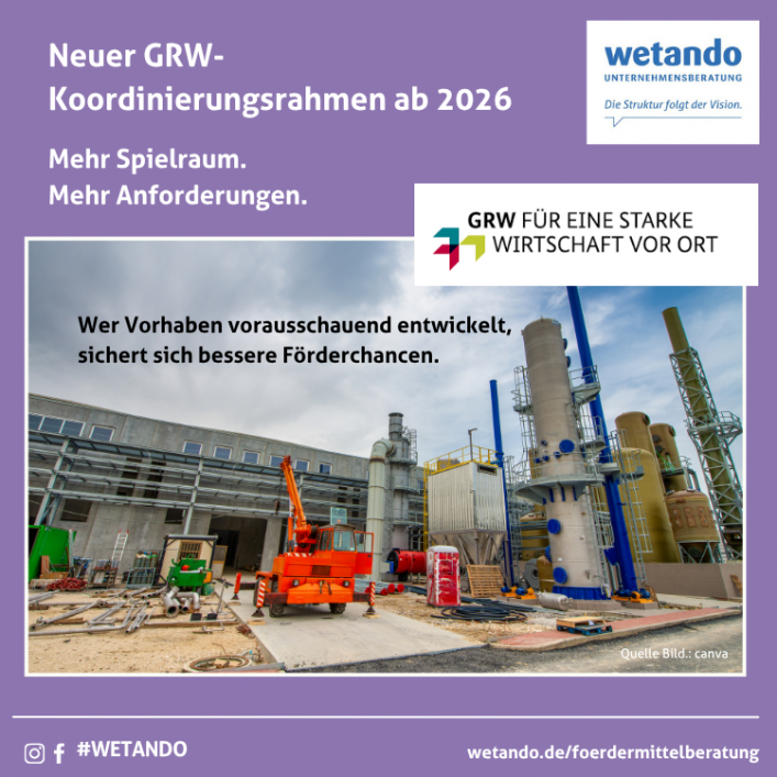 GRW 2026: Neue Chancen für Förderprojekte